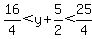 16%2F4%3Cy%2B5%2F2%3C25%2F4