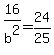 16%2Fb%5E2=24%2F25