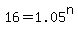 16=1.05%5En
