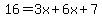16=3x%2B6x%2B7