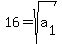 16=sqrt%28a%5B1%5D%29