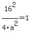 16%5E2%2F4a%5E2=1