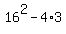 16%5E2+-+4%2A3