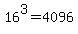 16%5E3=4096