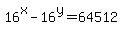 16%5Ex-16%5Ey=+64512