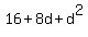 16+%2B+8d+%2B+d%5E2