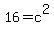16+=+c%5E2