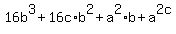 16+b%5E3+%2B+16+c+%2A+b%5E2+%2B+a%5E2+%2A+b+%2B+a%5E2+c