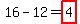 16-12=highlight%284%29