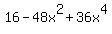 16-48x%5E2%2B36x%5E4