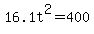 16.1t%5E2=400