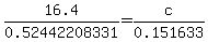 16.4%2F+0.52442208331+=+c%2F0.151633