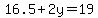 16.5%2B2y=19