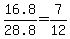 16.8%2F28.8=7%2F12
