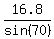 16.8%2Fsin%2870%29