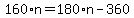 160%2An+=+180%2An-360