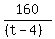 160%2F%28%28t-4%29%29