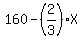 160-%282%2F3%29X