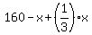 160-x+%2B%281%2F3%29x