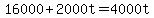 16000%2B2000t=4000t