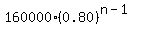 160000%280.80%29%5E%28n-1%29