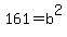 161+=+b%5E2