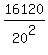 16120%2F20%5E2
