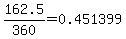 162.5%2F360+=+0.451399