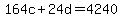164c%2B24d=4240