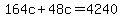 164c%2B48c=4240