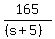 165%2F%28%28s%2B5%29%29