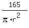 165%2F%28pi%2Ar%5E2%29
