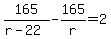 165%2F%28r-22%29-165%2Fr=2