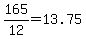 165%2F12=13.75