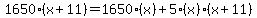 1650%28x%2B11%29+=+1650%28x%29%2B5%28x%29%28x%2B11%29