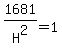 1681%2FH%5E2=1