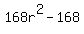 168r%5E2+-+168