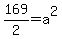 169%2F2=a%5E2