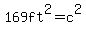 169ft%5E2=c%5E2