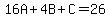 16A%2B4B%2BC=26