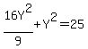 16Y%5E2%2F9%2BY%5E2=25