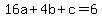 16a%2B4b%2Bc=6