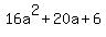 16a%5E2%2B20a%2B6