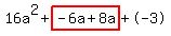 16a%5E2%2Bhighlight%28-6a%2B8a%29%2B-3