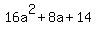 16a%5E2+%2B+8a+%2B+14