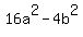 16a%5E2+-+4b%5E2