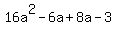 16a%5E2-6a%2B8a-3