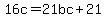 16c+=+21bc%2B21
