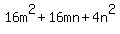 \"16m%5E2+%2B+16mn+%2B+4n%5E2\"