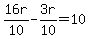 16r%2F10+-+3r%2F10+=+10+